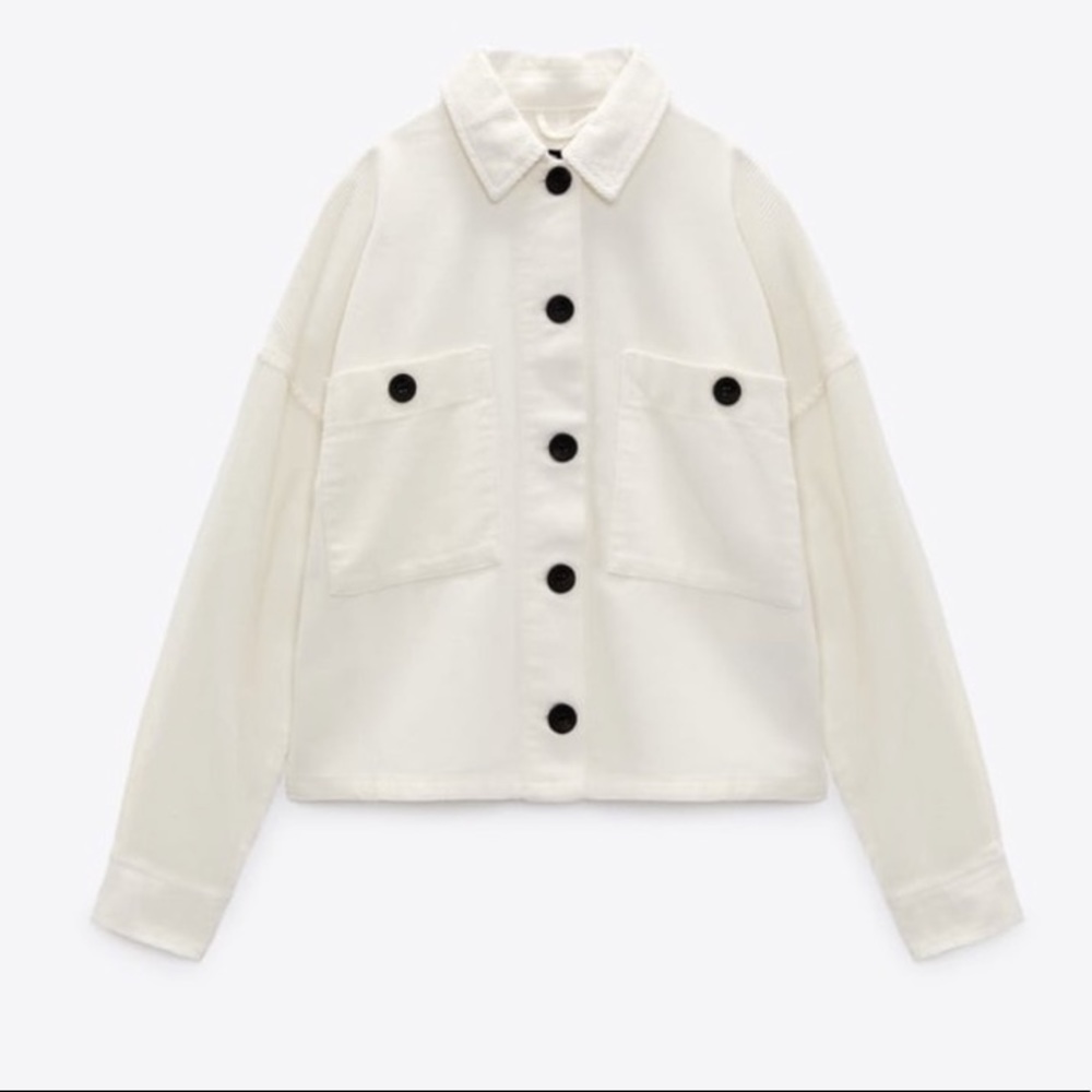 Zara cream corduroy jacket